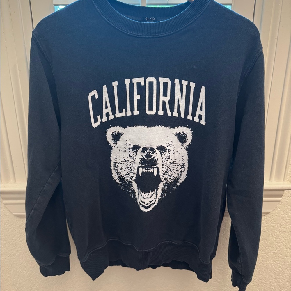Brandy Melville Navy California Bear Sweatshirt